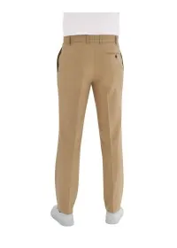 8025 Oliver Men's Tailored Fit Trousers Sand Rear