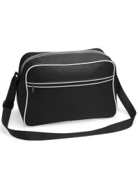 Retro shoulder bag BG014 Black/White