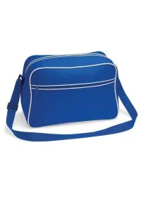 Retro shoulder bag BG014 Bright Royal/White
