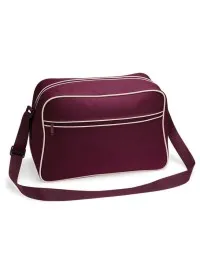Retro shoulder bag BG014 Burgundy/Sand