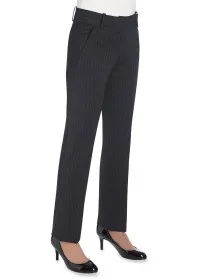 2234 Women's Genoa Trouser Charcoal Pinstripe