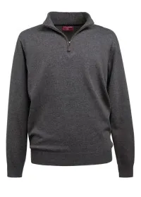 7898 Men's 1/4 Zip Jumper Charcoal Front
