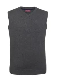 7819 Men's V-neck Vest Charcoal Front