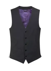 1074 Busso Mens Waistcoat Charcoal Front