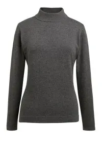 2389 Turtleneck Jumper Charcoal Front