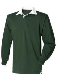 FR01M L/S rugby shirt Bottle Green