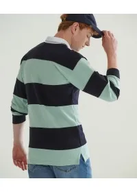 Front Row FR08M,Sewn stripe rugby shirt