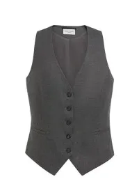 2391 Beatrice Women's Waistcoat Grey Front