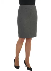 2393 Harriet Straight Skirt Grey Front