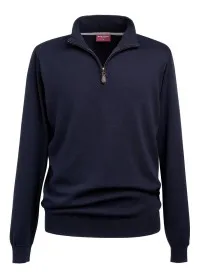 7898 Men's 1/4 Zip Jumper Navy Front