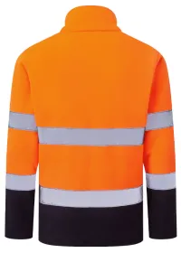 ES251 Essential Hi-Vis Contrast Fleece Ora/Navy RearES251 Essential Hi-Vis Contrast Fleece Ora/Navy Rear