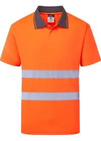 ES77 Essential Hi-Vis Polo Orange Front