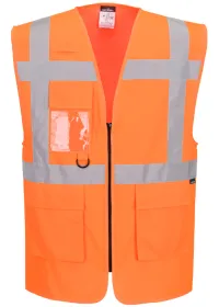ES476 Hi-Vis Executive Vest Orange Front