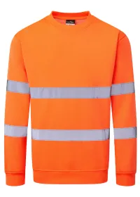 ES303 Essential Hi-Vis Sweatshirt Orange Front
