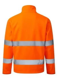 ES428 Hi-Vis Softshell Jacket Orange Rear