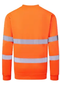 ES303 Essential Hi-Vis Sweatshirt Orange Rear