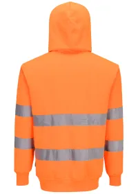 ES304 Essential Hi-Vis Hoodie Orange Rear