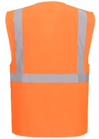 ES476 Hi-Vis Executive Vest Orange RearES476 Hi-Vis Executive Vest Orange Front
