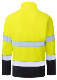 ES251 Essential Hi-Vis Contrast Fleece Yel/Navy Rear