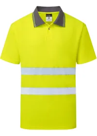 ES77 Essential Hi-Vis Polo Yellow Front
