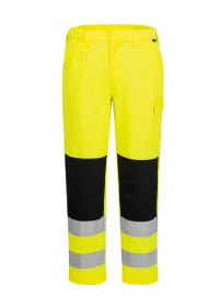 ES046 Hi-Vis Work Trouser Yellow Front