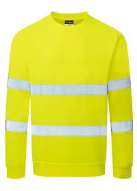 ES303 Essential Hi-Vis Sweatshirt Yellow Front