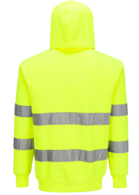 ES304 Essential Hi-Vis Hoodie Yellow Rear