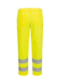 ES046 Hi-Vis Work Trouser Yellow Rear