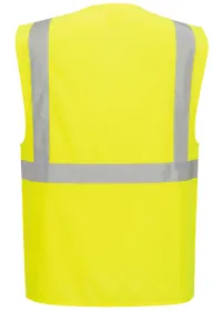 ES476 Hi-Vis Executive Vest Yellow Rear