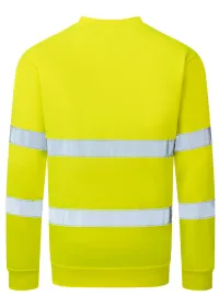 ES303 Essential Hi-Vis Sweatshirt Yellow Rear