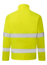 ES428 Hi-Vis Softshell Jacket Yellow Rear