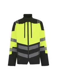 Regatta Hi-Vis X PRO 3 Layer Softshell Jacket TRA760 Yellow/Black Front