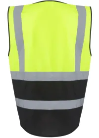 Regatta Pro Hi Vis Executive Vest TRS251 Yellow/Black Rear