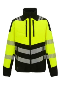 Regatta Hi-vis X-pro hybrid jacket TRA953 Yellow/Black Front