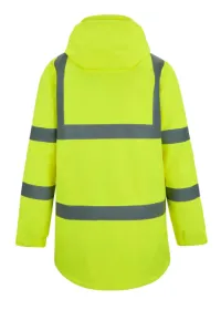 Regatta Hi-Vis Pro Contract Dover Parka Jacket TRW600 Orange Rear