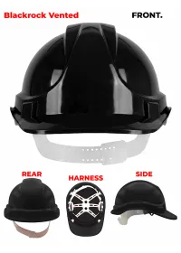 Blackrock Personalised Safety Helmet Black Front