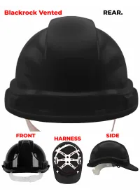 Blackrock Personalised Safety Helmet Black Rear