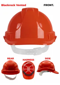 Blackrock Personalised Safety Helmet Orange Front