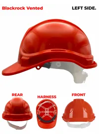 Blackrock Personalised Safety Helmet Orange Left