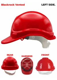 Blackrock Personalised Safety Helmet Red Left