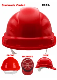 Blackrock Personalised Safety Helmet Red Rear
