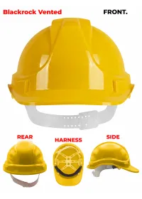 Blackrock Personalised Safety Helmet Yellow Front