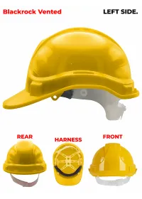 Blackrock Personalised Safety Helmet Yellow Left