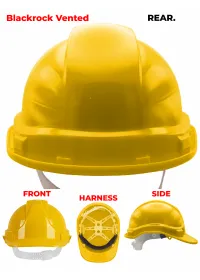 Blackrock Personalised Safety Helmet Yellow Rear