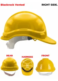 Blackrock Personalised Safety Helmet Yellow Right