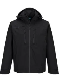 Portwest DX4 Waterproof Rain Jacket DX463 all black front