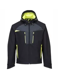 DX474 - DX4 Hooded Softshell (3L) black contrast front