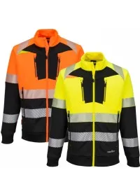 Portwest DX4 HiVis Zipped Sweatshirt DX490