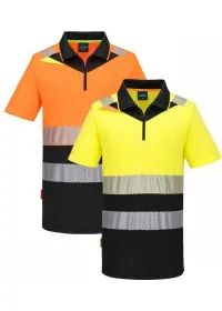 DX435 - DX4 Hi-Vis Zip Class 1 Polo Shirt S/S