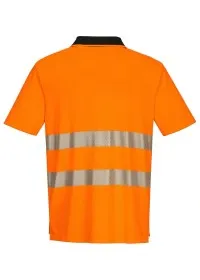 Portwest DX4 Hi-Vis Polo Shirt S/S DX412 orange rear